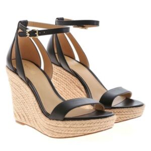 Michael Kors Black and Tan Wedges